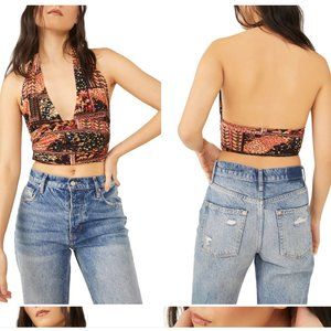 Free People Heather Print Halter Top